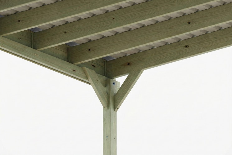 Skan Holz Doppelcarport Friesland 546x555 cm - 1 Einfahrtsbogen Set G