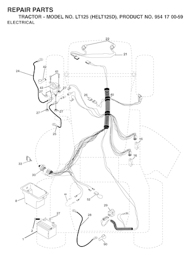 Husqvarna Gartentraktoren LT125, HELT125D, 954170059, 2002-06
