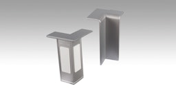 MEISTER Innenecken Fußleiste Profil 15MK/20PK/20PK Aqua (4 Stk./VPE selbstklebend)  Edelstahl-Optik 2038Zubehörbild