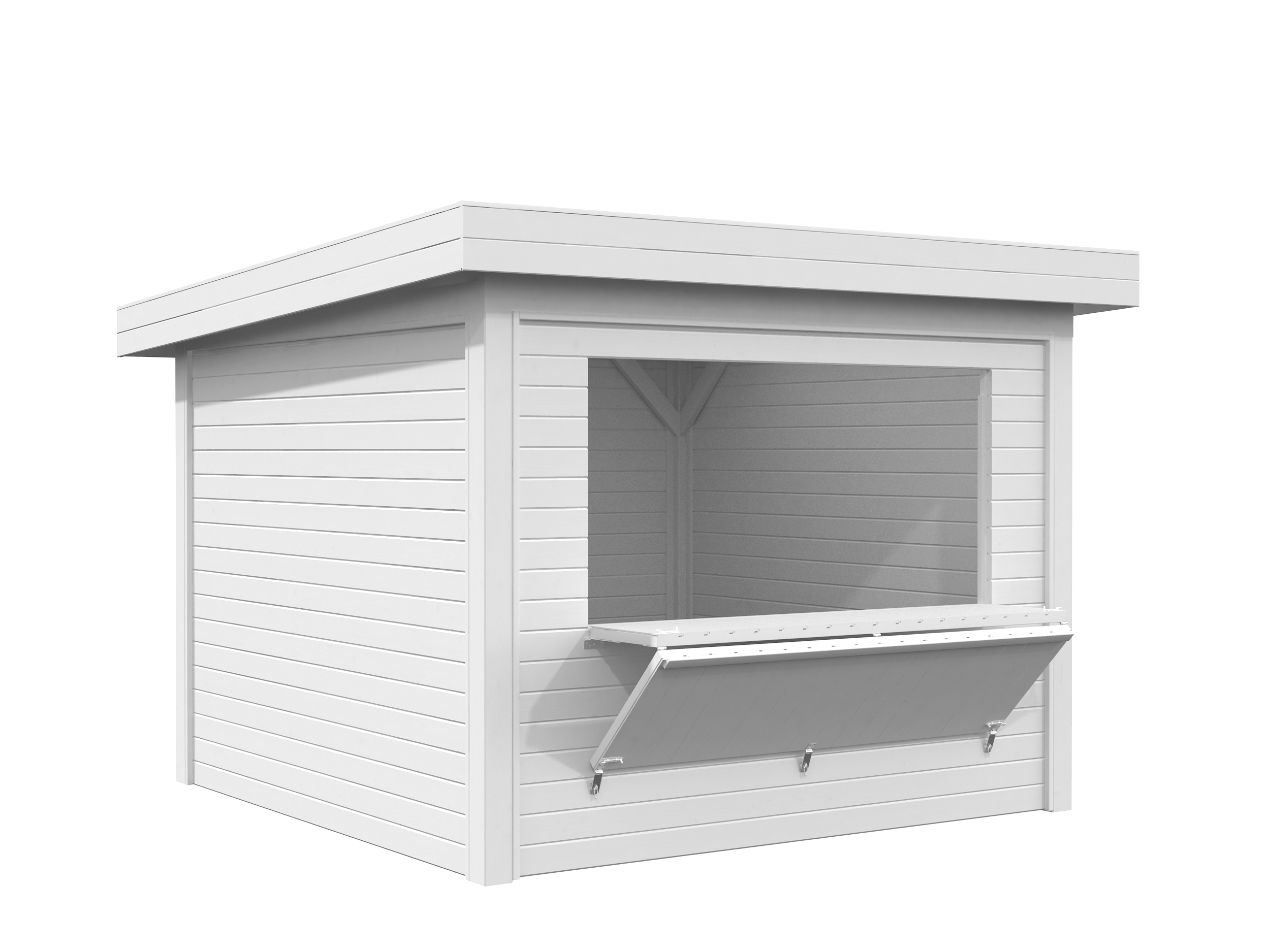 Palmako Marktstand Connect Lenna 8,3 m² Set 304 weiß lackiert