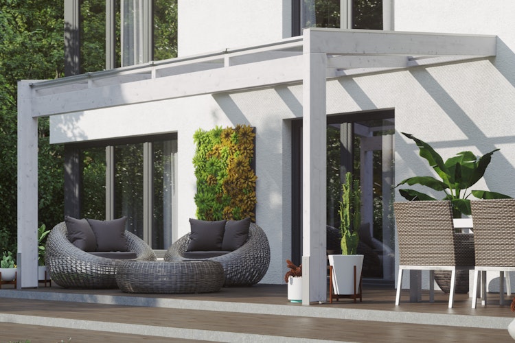 Skan Holz Terrassenüberdachung Novara Breite 557 cm