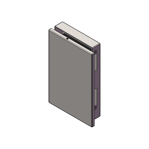 Griffwerk QUATTRO -Edelstahl matt Cover-Set -Gegenkasten rechts