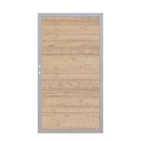 TraumGarten Design WPC Alu Einzeltor Rahmen Silber (980 x 1800 mm)