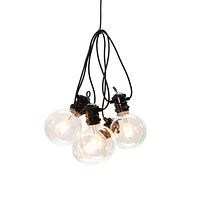 Konstsmide Ganzjahresbeleuchtung LED  Biergartenketten System Erweiterungs-Set, 10 klare Birnen, bernsteinfarben (2395-800)
