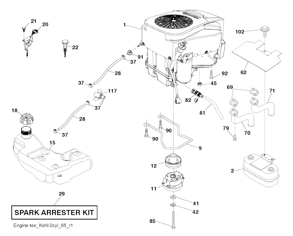Explosionszeichnung Ersatzteile