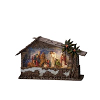 Konstsmide Weihnachtsbeleuchtung  LED Wasserlaterne Krippe braun
