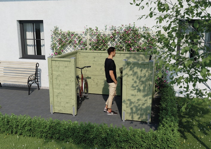 T&J TRELLEBORG-Set kdi, 13 Trelleborg-Bretter 180 x 14,5 cm, für eine Elementhöhe von ca. 180 cm