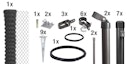 Vorschaubild Alberts® Set Maschendrahtzaun,anthr.-met.,m.Bodenh.,Höhe:1500mm,Länge:15m 634346