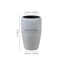 Klocke Design Blumentopf Betonoptik 2er Set ⌀ 32 cm x H 52 cm, 43 cm x H 69 cm