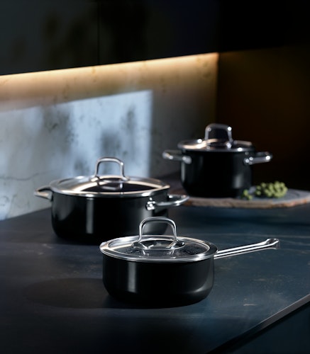 WMF Topf-Set Fusiontec Compact Black 3-tlg.