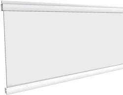 T&J ECOSTECK-Glasfüllung Satiniert SILBER, 20 x 280 x 1800 mm Acryl/Aluminium hell eloxiert