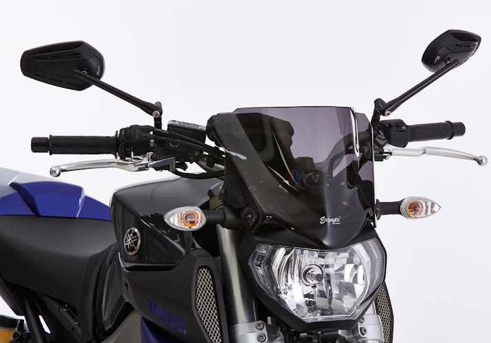 ERMAX Naked-Bike-Scheibe Acrylic durchsichtig Schwarz getönt für YAMAHA MT-09 / SP