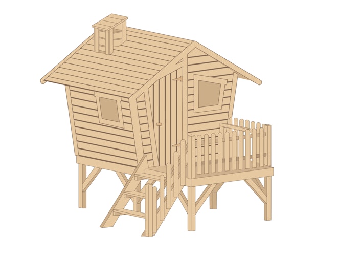 Weka Tabaluga Kinderspielhaus Lotti mit Treppe und Terrasse