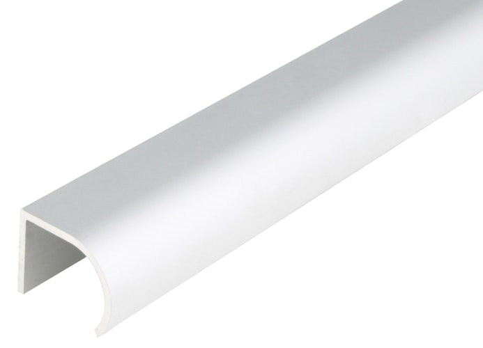 Alberts® Griffprofil, Form abgerundet, Alu silber elox., LxBxS 1000 x 25 x 19 mm 475253