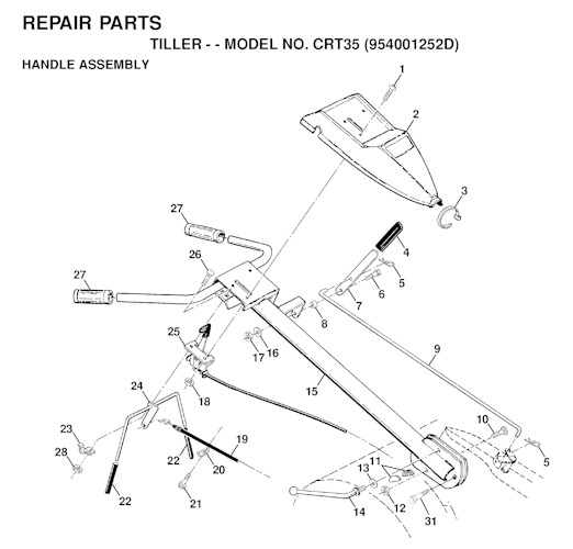 Husqvarna Motorhacken CRT 35, 954001252D, 1996-03