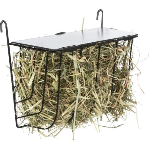 TRIXIE Heuraufe zum Einhängen mit Deckel Metall