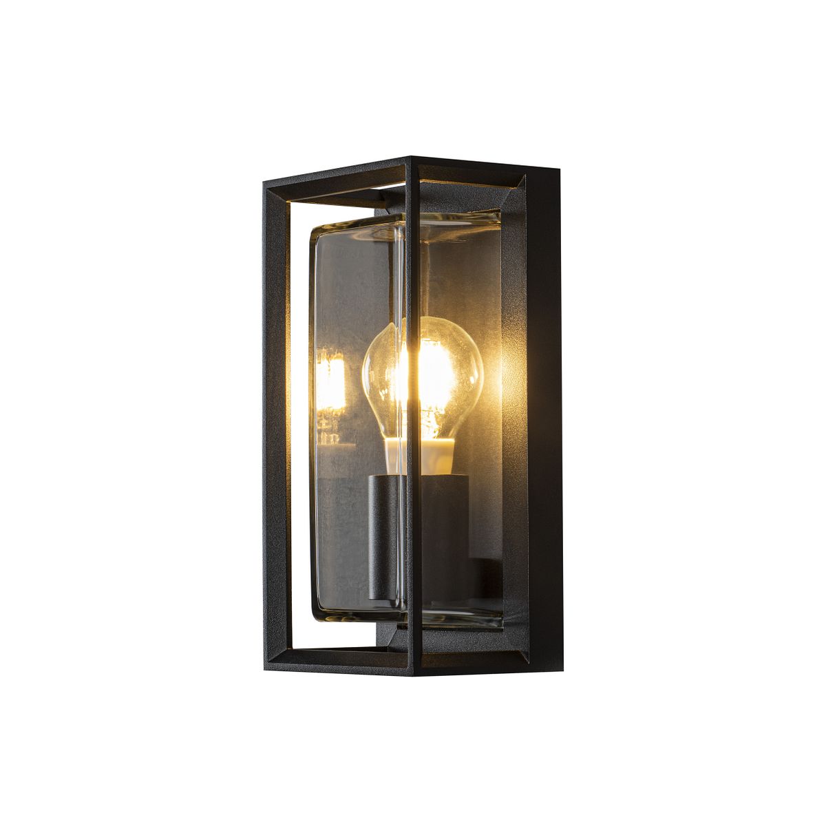 Konstsmide Wandleuchte Brindisi, schwarz, mit klarem Glas (7874-750)