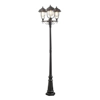 Konstsmide Stehleuchte Parma, 3-flammig, matt schwarz, klares Acrylglas (7227-750)