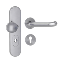 Vorschaubild Griffwerk Kombi-Schutzbeschlag TITANO SB_882 mit Griff ALESSIA Prof 72mm Zylinderabdeckung Tür 38-50mm R ALESSIA PROF Edelstahl matt