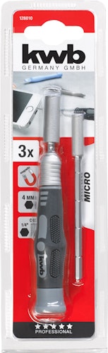 kwb Mikrobithalter 4mm,2 Verläng. 128010