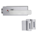 Vorschaubild Griffwerk PURISTO S -Edelstahl matt Ganzglastürbeschlagset -3-teiliger Bandsatz -mit Griff DESM MINIMAL MODERN -SG -smart2lock