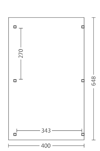 Skan Holz Siena aus Leimholz mit Mittelpfosten Breite 648 cm freistehende Terrassenüberdachung