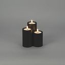 Vorschaubild Konstsmide Weihnachtsbeleuchtung LED Kerze aus Kunststoff mattschwarz batteriebetrieben 10 cm