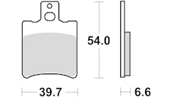 TRW Bremsbelag Typ EC Organisch mit ABE, Bremsbelag "MCB 644" Satz