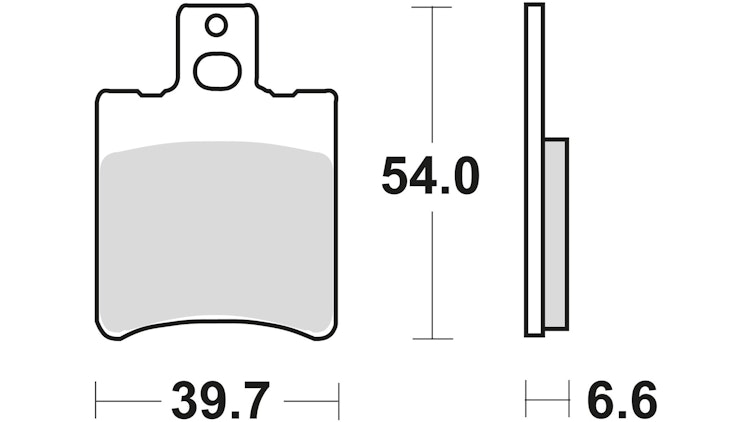 TRW Bremsbelag Typ EC Organisch mit ABE, Bremsbelag "MCB 644" Satz