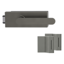 Vorschaubild Griffwerk Glastürbeschlag PURISTO S mit Griff AVUS unverschließbar Flüster 3-tlg. Bänder VAYA 291 AVUS Kaschmirgrau