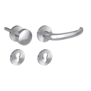 Vorschaubild Griffwerk ULMER GRIFF PROF | DESIGN MANUFAKTUR  FS Panik Edelstahl matt -Rosettengarnitur -Schraubt. Knopf R2 -WR -Stift 9mm -TS 38-50mm