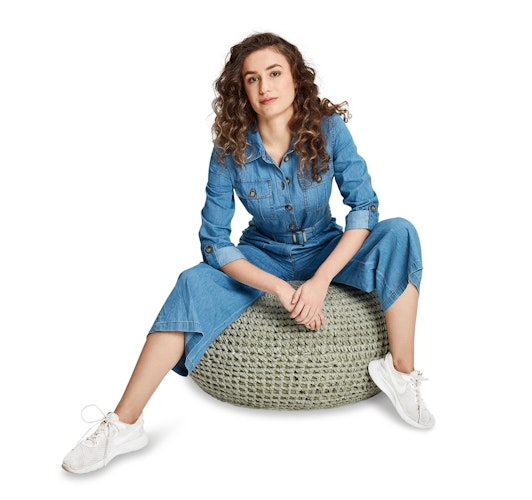 BEST Outdoor Pouf RONDA 55 x 55 x 41 cm, recyceltes PET - Auslaufartikel