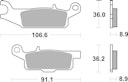 Vorschaubild SBS Bremsbelag 851RSI Offroad Racing Sinter