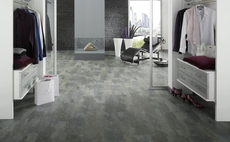 KWG Antigua stone Schiefer grigio gefast Designvinyl Fertigfußboden 61,2x44 cm