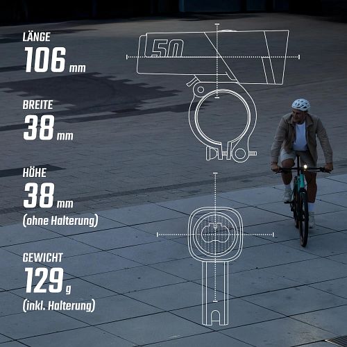 Sigma Sport Aura 50 Scheinwerfer schwarz
