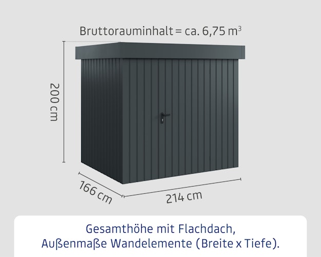 Hörmann Metall-Gerätehaus EcoStar EuroLine EFD mit Flachdach