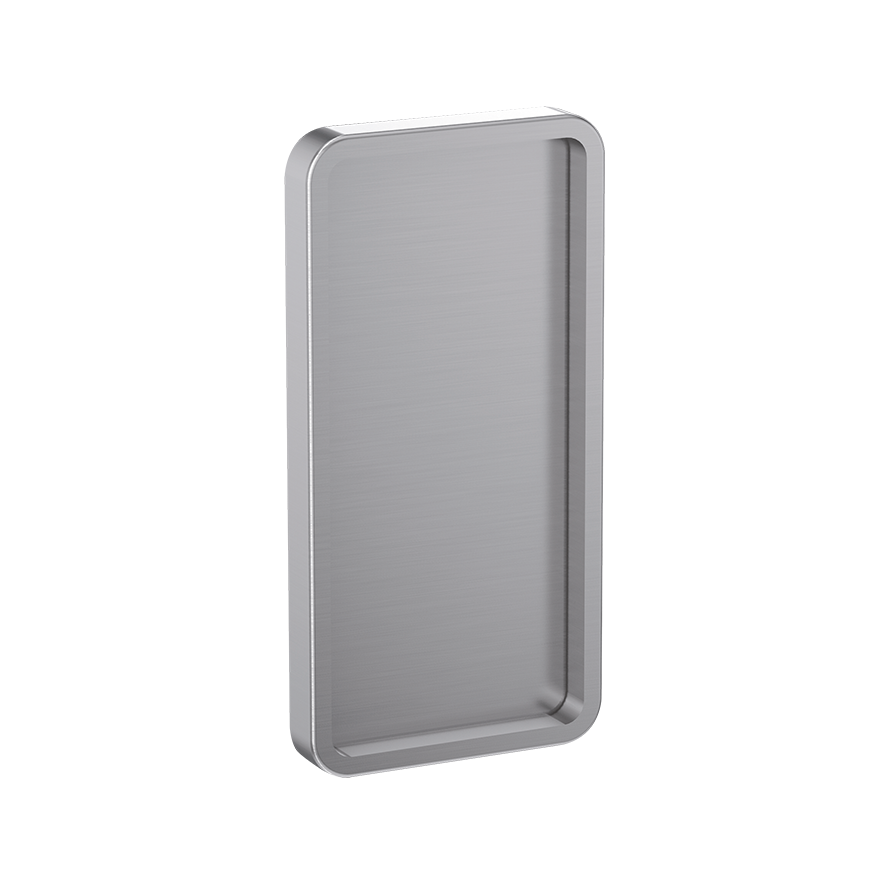 GRIFFWERK Klebe-Griffmuschel R8-SQUARE - Edelstahl matt