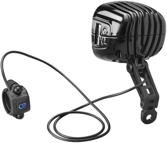 Busch + Müller Scheinwerfer Lumotec IQ-XL Highbeam schwarz für Bosch System 2 (sind bereits mit ein
