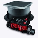 Vorschaubild KESSEL 73200.10S - Rückstaudoppelverschluss Staufix SWA für Bodenplatte DN 200 - schwarze Abdeckung