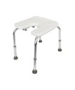 Vorschaubild Alberts® Duschhocker,U-Form,höhenverstellbar,Kunststoff,weiß,Sitzfläche:400x380mm 140823