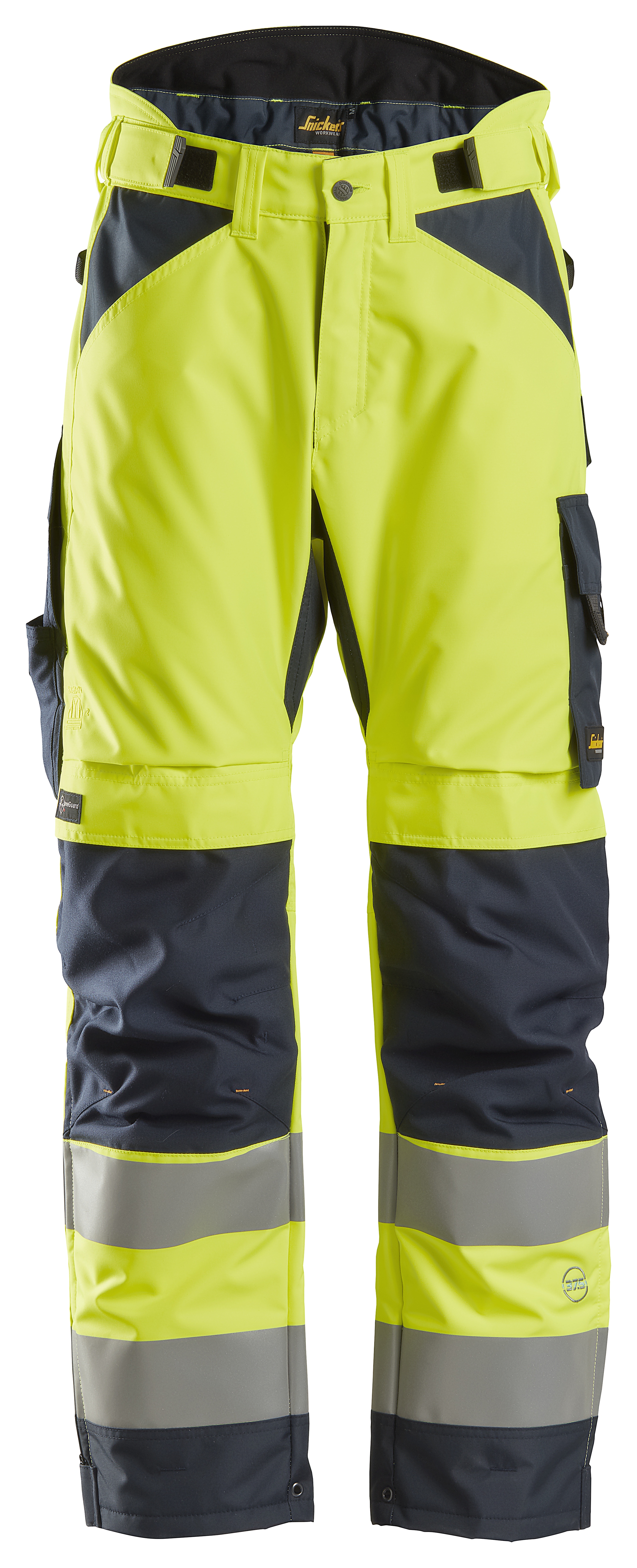 Snickers AllroundWork Hi-Vis 37.5® isolierende Arbeitshose, Klasse 2, EN 14404, 20471 8 signalgelb-navy