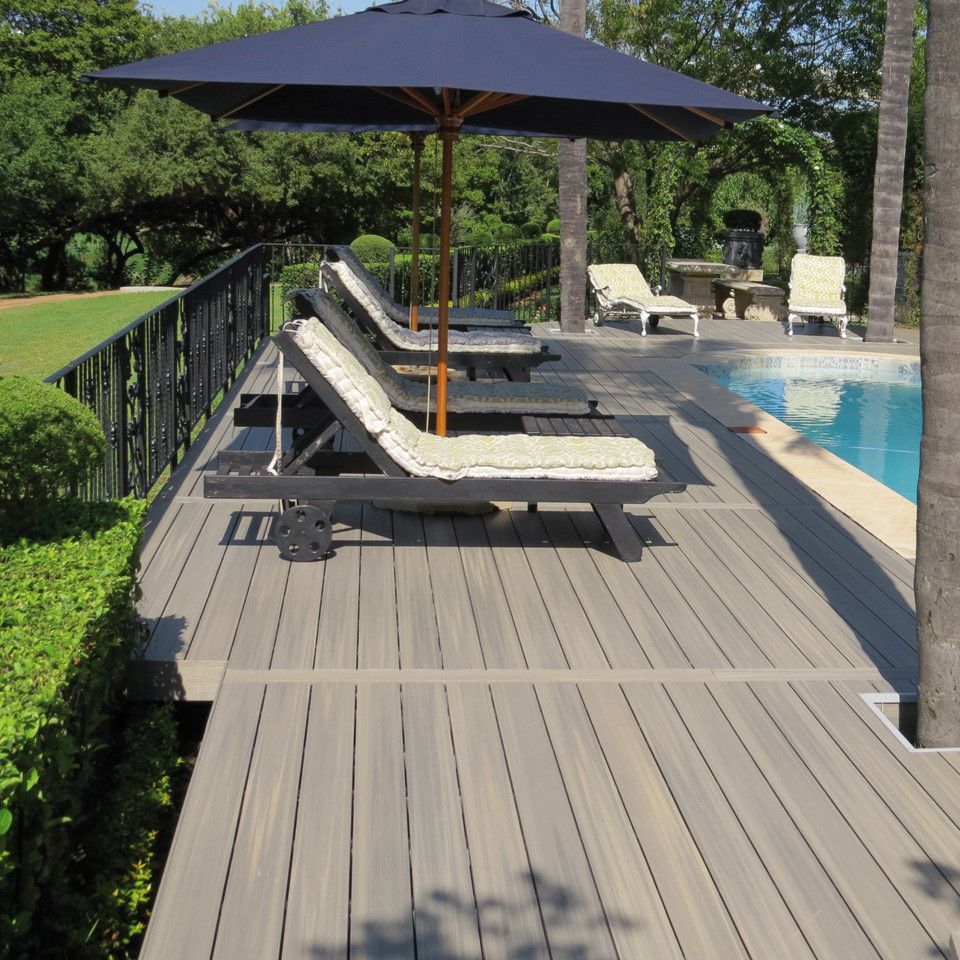 Fiberdeck Premium WPC-Terrassendiele Light grey massiv 23 mm