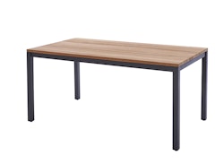 Diamond Garden Tisch RAVENNA, Edelstahl Dunkelgrau / Recycled Teak