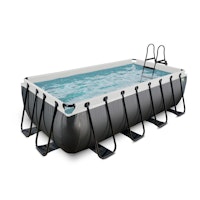 EXIT rechteckiger Rahmenpool Premium mit Sandfilteranlage 400 x 200 cm schwarz