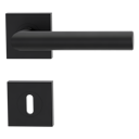 Vorschaubild Griffwerk LUCIA PROFESSIONAL PVD+ Schraubtechnik GK3 Rosetten eckig Buntbart Graphitschwarz PVD+