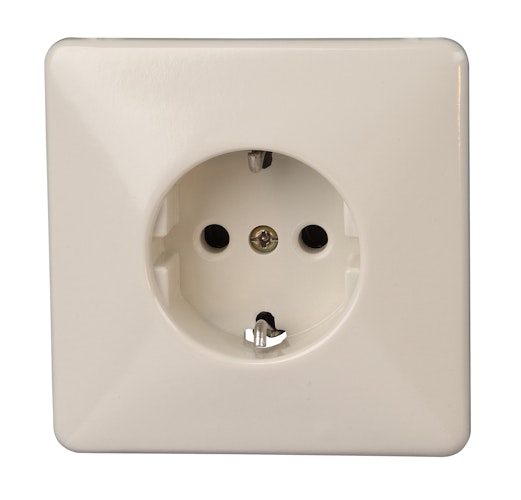 Kopp Schutzkontakt- Steckdose creme-weiß
