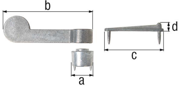 Alberts® Vorreiber 60 mm  2St