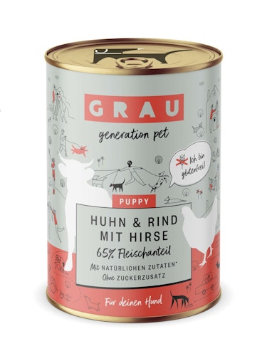 grau Hund 400 Gramm Hundenassfutter