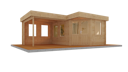 Vorschaubild Wolff Finnhaus Gartenhaus Guda 5643 inkl. Seitendach - 40 mm 