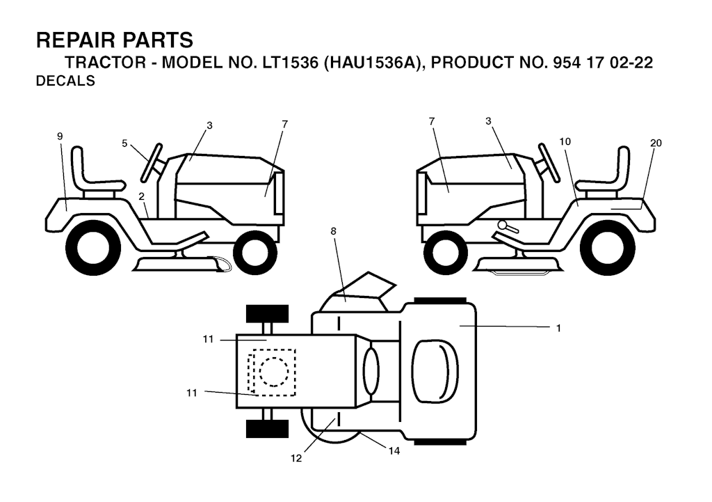 Explosionszeichnung Ersatzteile